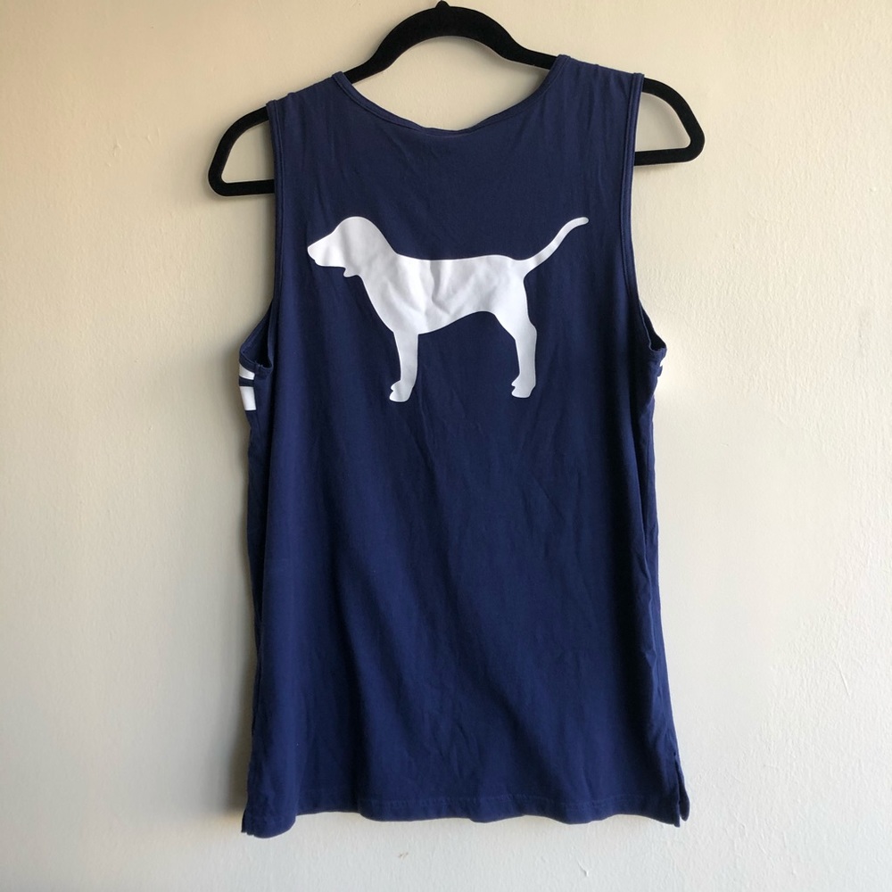 VS PINK Dog Blue Campus Tank